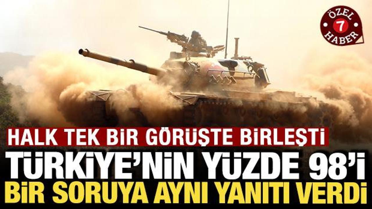 Tek bir görüşte birleştiler: Türkiye’de halkın yüzde 98,1’i bir soruya aynı yanıtı verdi