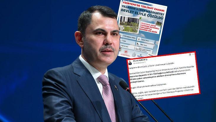 Bakan Murat Kurum duyurdu: "Kangrene dönmüştü, çözülemeyeni çözdük!" Yeni Fikirtepe'de konut teslimleri başladı