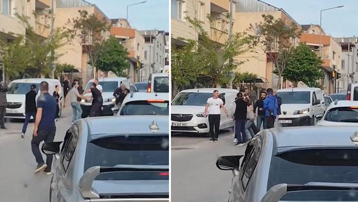 Bursa'da trafikte kan donduran görüntüler! Döner bıçağını çekip dehşet saçtı