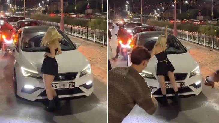 Trafikteki şovun bedeli ağır oldu! Kimliği tespit edildi