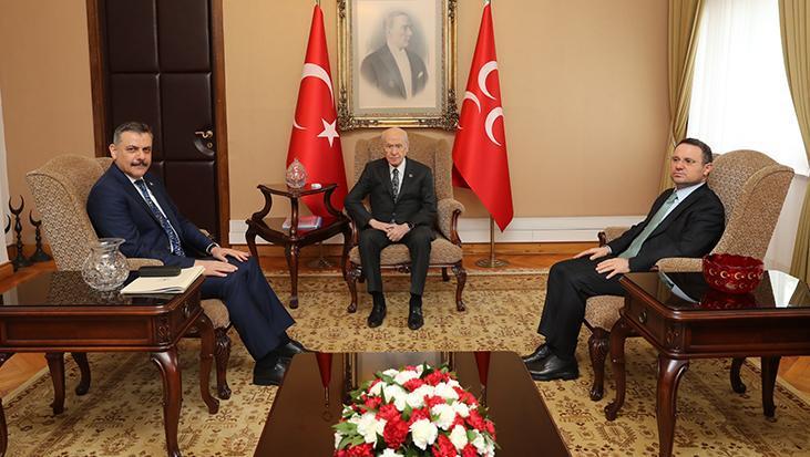Bakanlar Çiftçi ve Gürlek, Bahçeli'yi ziyaret etti