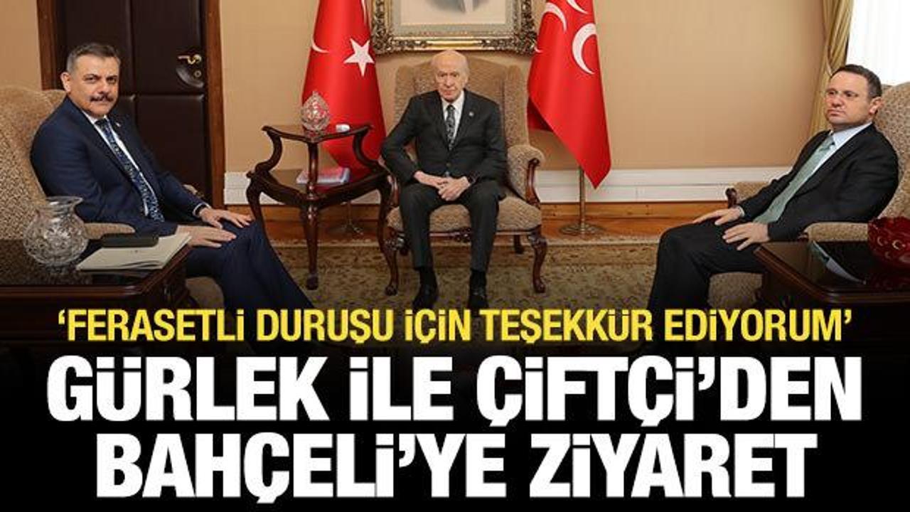 Gürlek ile Çiftçi’den Bahçeli’ye ziyaret