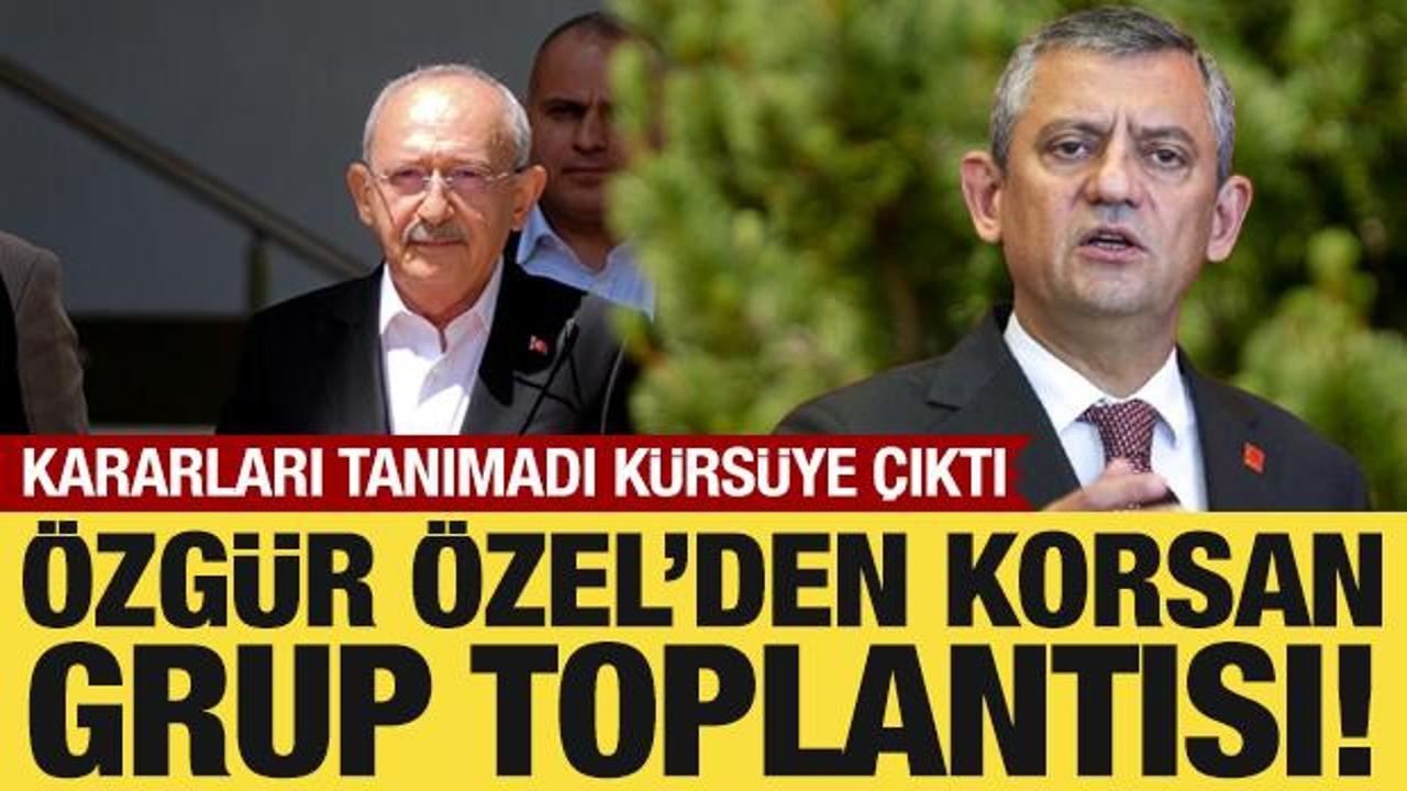 Özgür Özel’den korsan grup toplantısı! Kürsüye çıktı