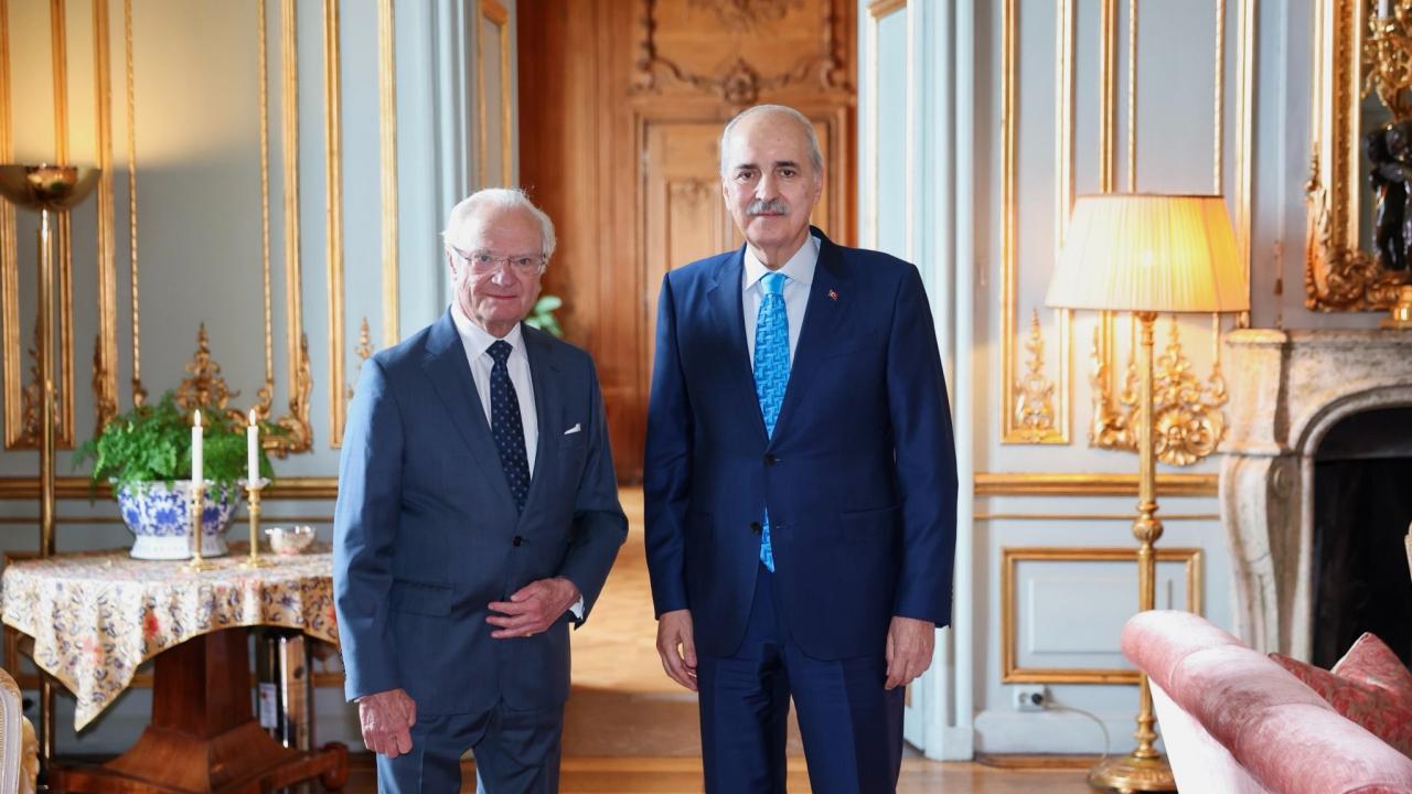 TBMM Başkanı Kurtulmuş, İsveç Kralı Carl XVI. Gustaf ile görüştü