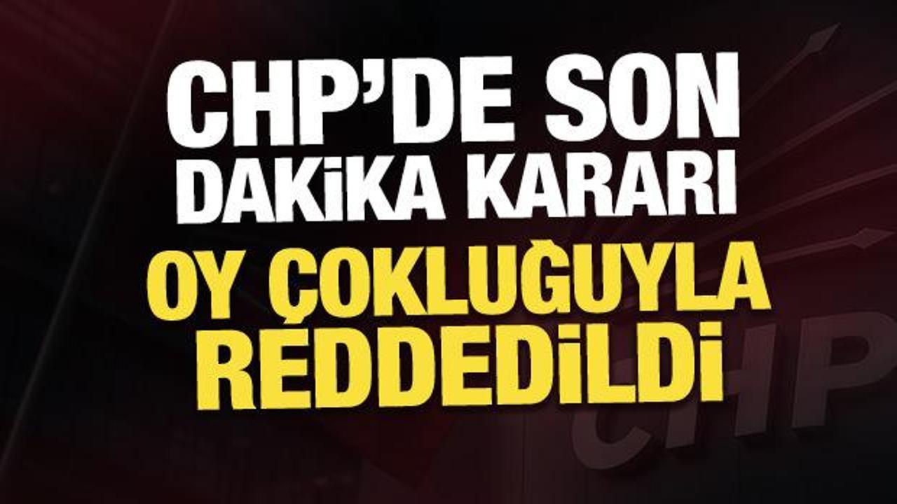 Son Dakika: CHP YDK, 8 kişinin tedbir kararına itirazını reddetti
