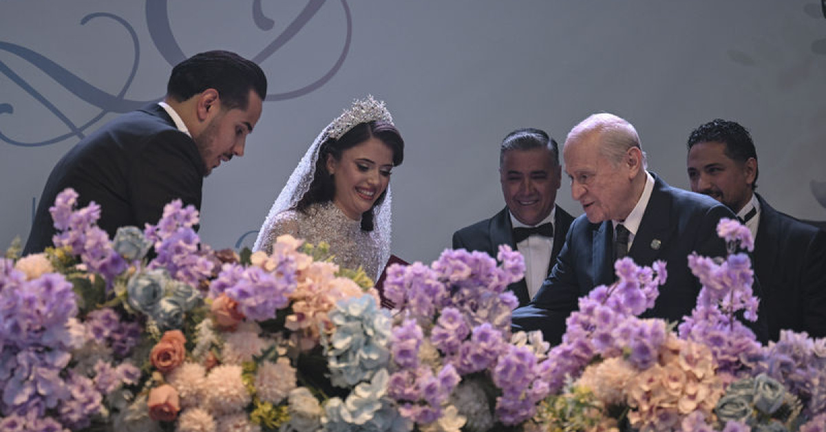 Alparslan Doğan’ın oğlu evlendi! Bahçeli nikah şahidi oldu