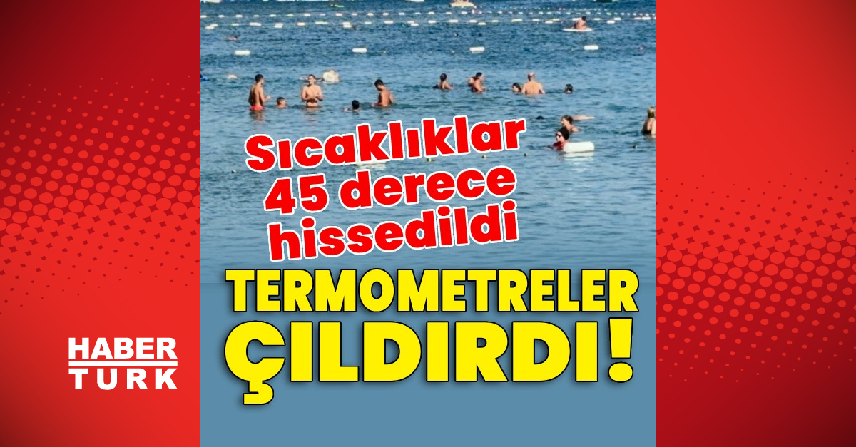 Bodrum’da kavurucu sıcaklardan bunalan tatilciler sahillerde denize akın etti