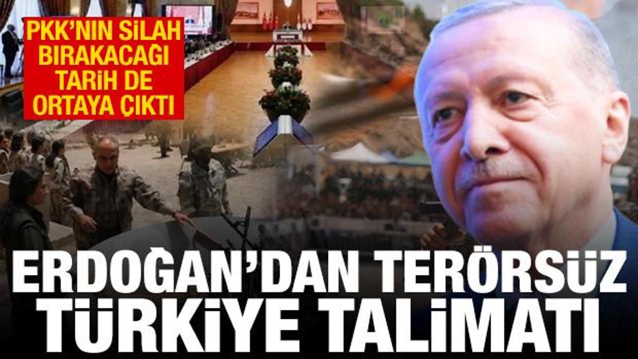 Erdoğan’dan Terörsüz Türkiye talimatı! PKK’nın silah bırakacağı tarih de ortaya çıktı