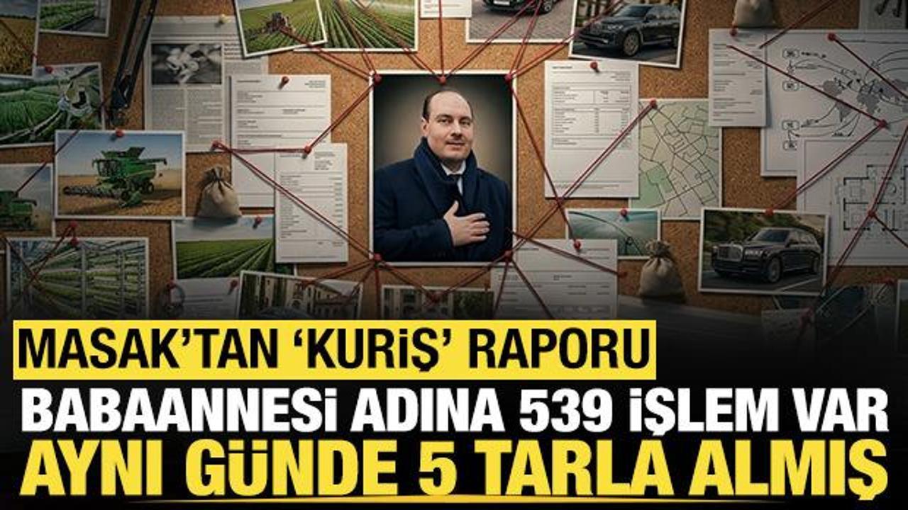 MASAK’tan ‘Kuriş’ raporu: Babaannesi adına 539 işlem kaydı var, aynı günde 5 tarla almış