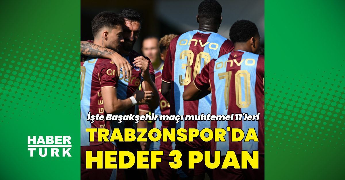 Trabzonspor’da hedef 3 puan! Başakşehir maçı muhtemel 11’leri…