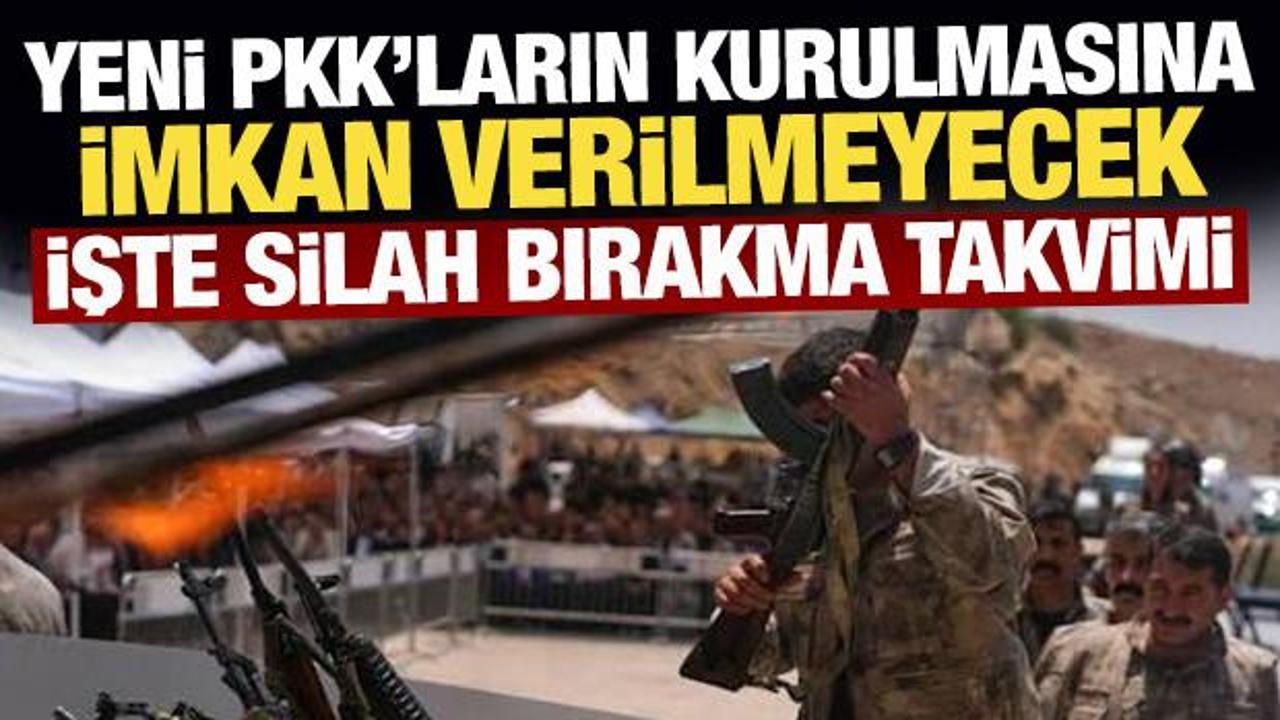 Yeni PKK’ların kurulmasına imkân verilmeyecek: İşte silah bırakma takvimi