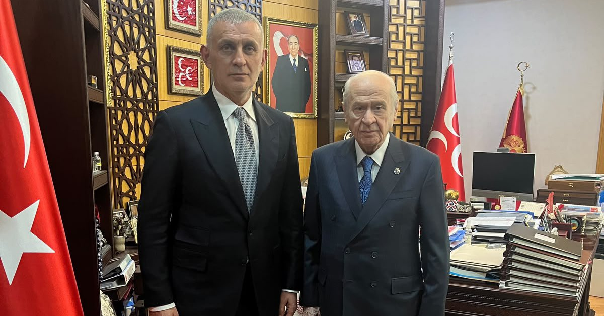 TFF Başkanı İbrahim Hacıosmanoğlu’ndan MHP Lideri Devlet Bahçeli’ye ziyaret